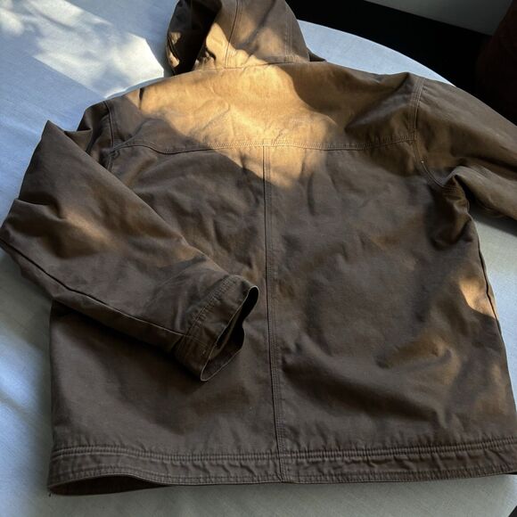 Wolverine Sherpa Lined Canvas Jacket Men’s L Full Zip Hooded Workwear - Picture 5 of 10